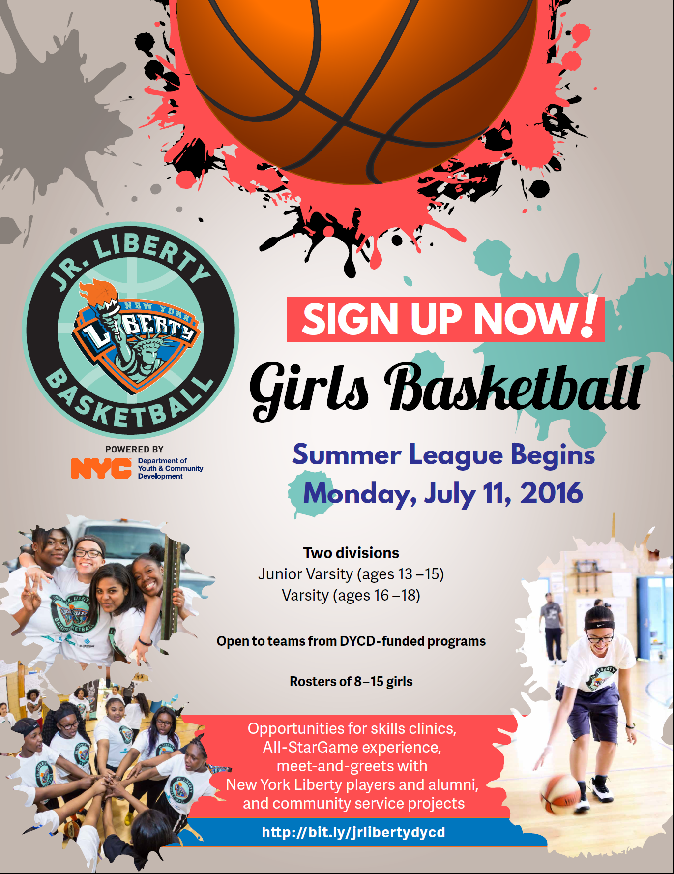 Free Girls Basketball Summer League Community Board 8 Brooklyn