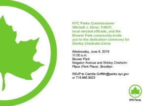 Shirley Chisholm Dedication Ceremony_Invitation