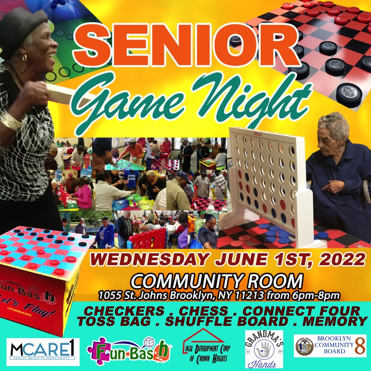 Seniors Game Night Community Board 8 Brooklyn